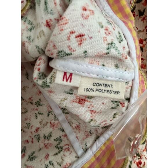 CeliaB Cedar Floral Print Corduroy Top Cropped Multicolor Women's Medium - Picture 11 of 11